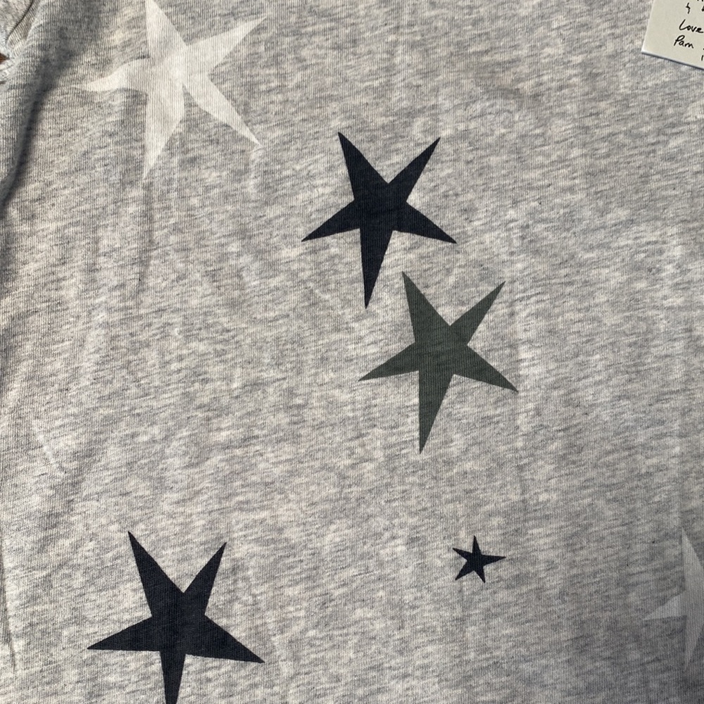 NWT PAM & GELA Stars Graphic T-Shirt in Heather Grey, Size S - Picture 5 of 8